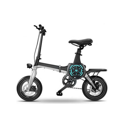 دراجة كهربائية للكبار 450 واط eBike مع إطارات 18.6 ميغا بيكسل في الساعة حتى 28 كيلومتر وإطارات 14 إنش مليئة بالهواء