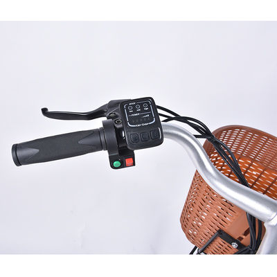 12.5Ah دراجة كهربائية خفيفة الوزن للسيدات 6 تروس 25 كم / ساعة مع سلة