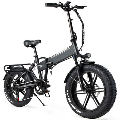 دراجة كهربائية قابلة للطي ذات الإطارات الدهنية 750 وات ، 30 كم / ساعة قابلة للطي E Bike 5grade System