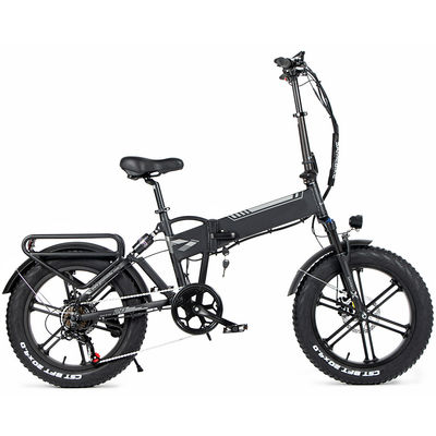 دراجة كهربائية قابلة للطي ذات الإطارات الدهنية 750 وات ، 30 كم / ساعة قابلة للطي E Bike 5grade System