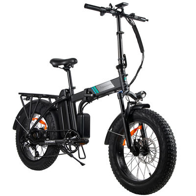 0.5KW الدهون الإطارات الكهربائية دراجة قابلة للطي ، 180 كجم تحميل آمن للطي الدهون الإطارات Ebike